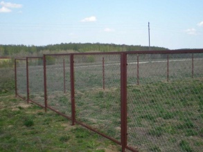 Забор из сетки рабицы в натяг секционный 12 метров фото в Люберцах